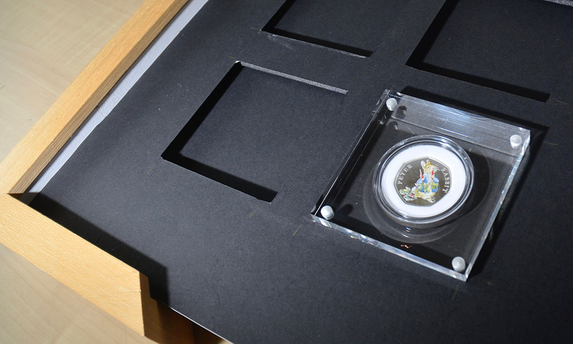 Sample of window mount with one plaque in position