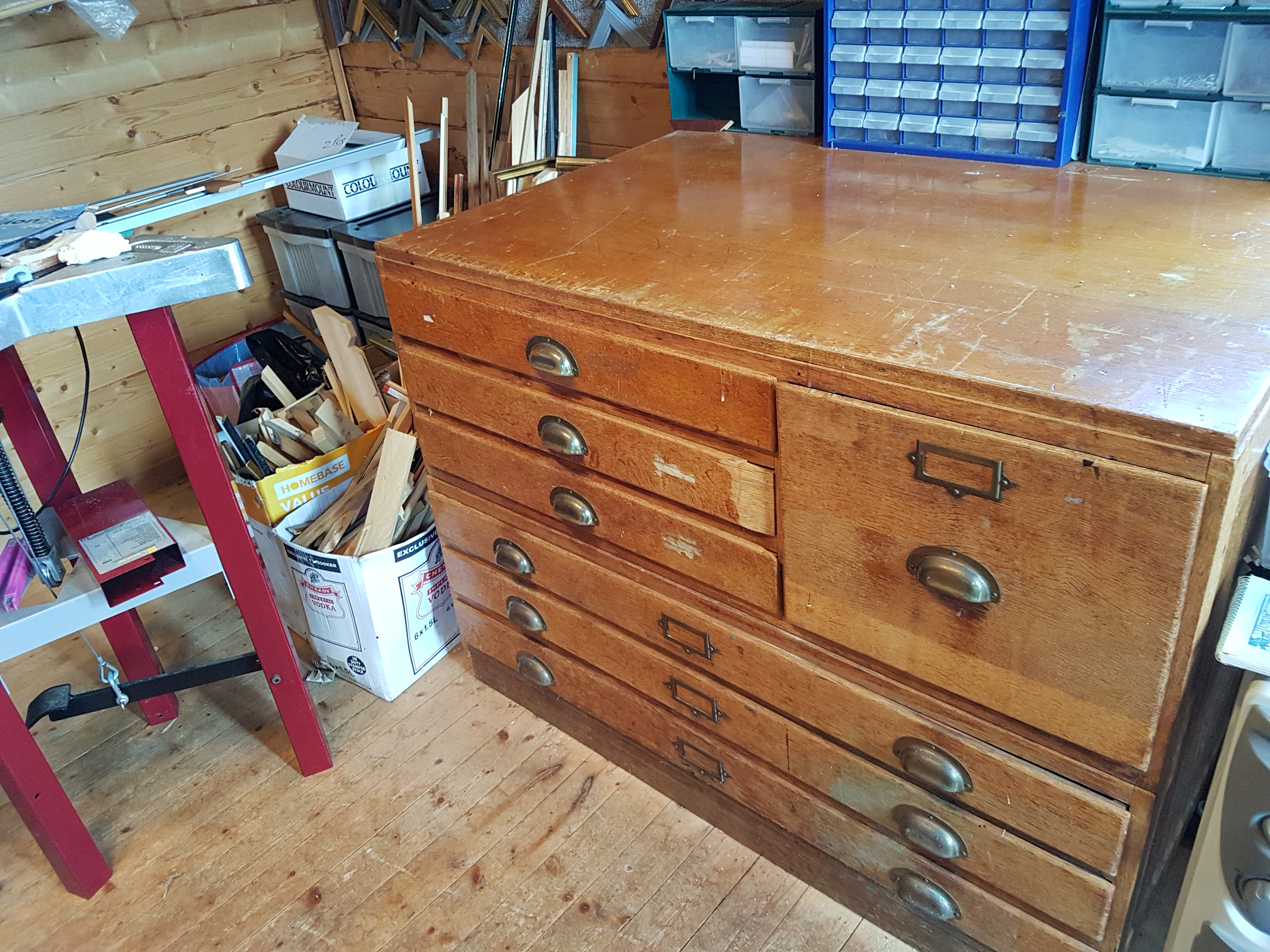 Lovely wooden plan chest