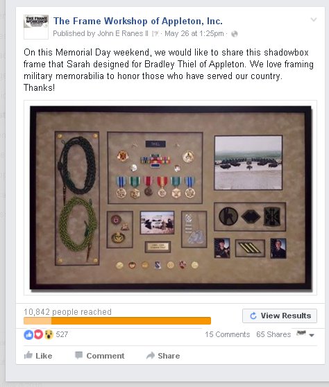 Memorial Day FB Posting Shadowbox Frame